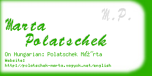 marta polatschek business card